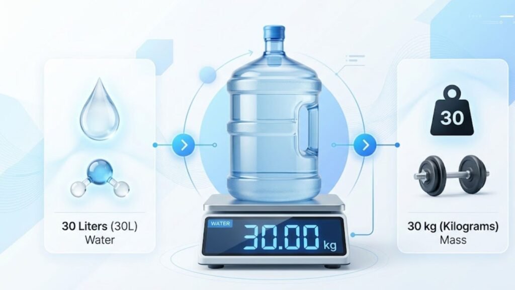 30 Liters of Water Equals 30kg