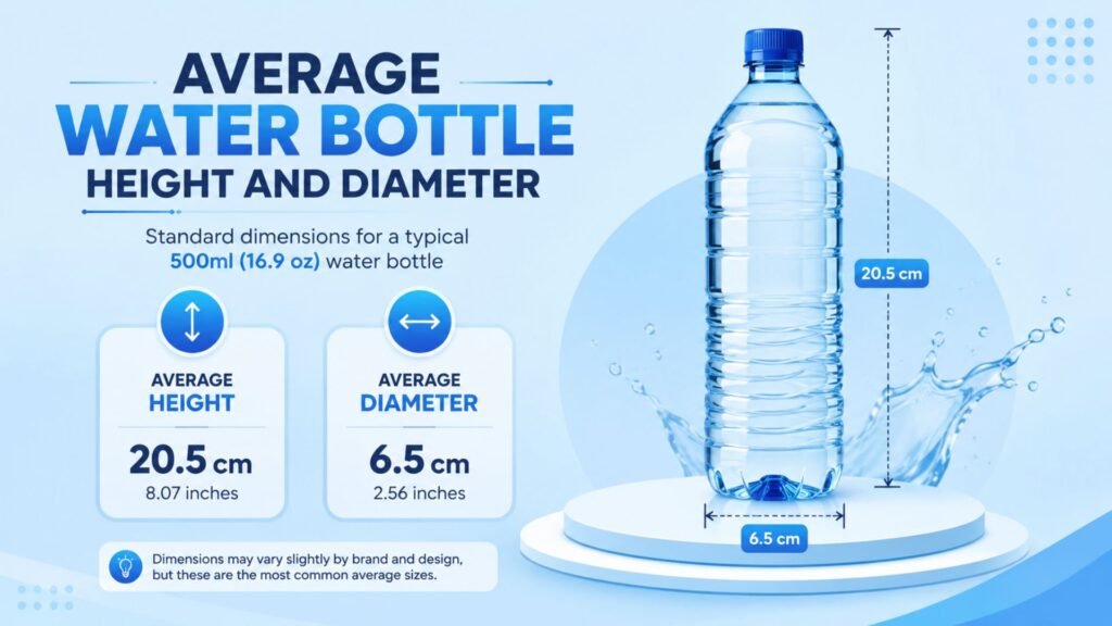 Average Water Bottle Height and Diameter