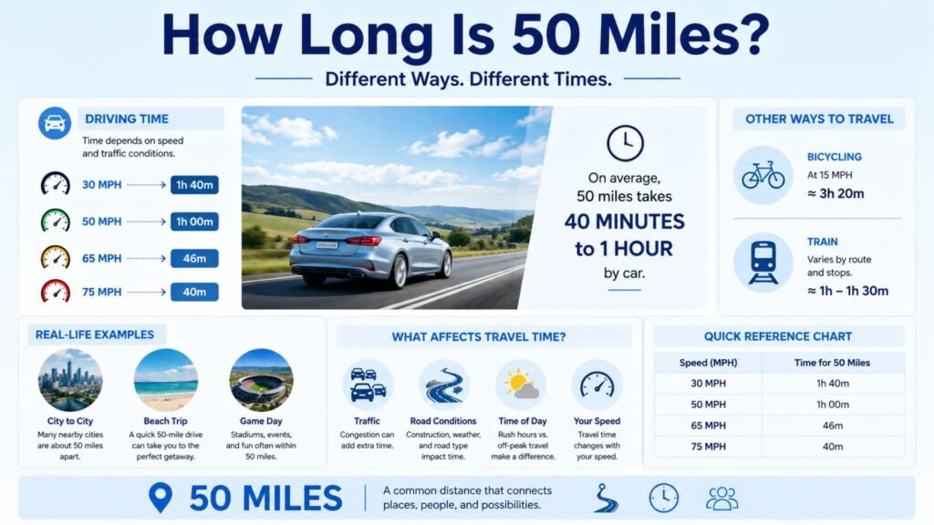 How Long Is 50 Miles