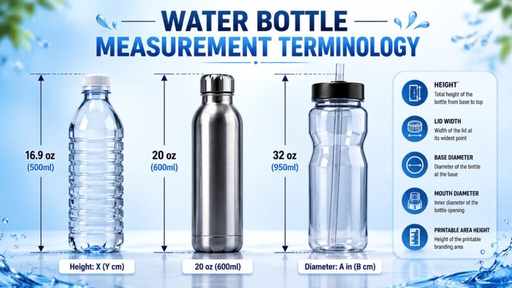 Water Bottle Measurement Terminology