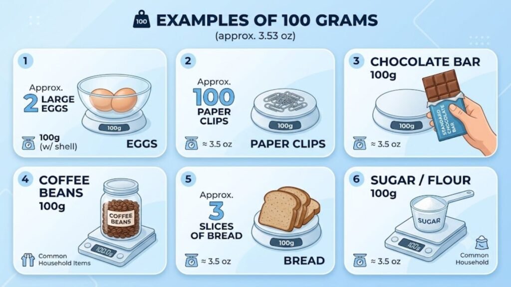example of 100 grams