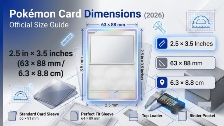 Pokémon card dimensions