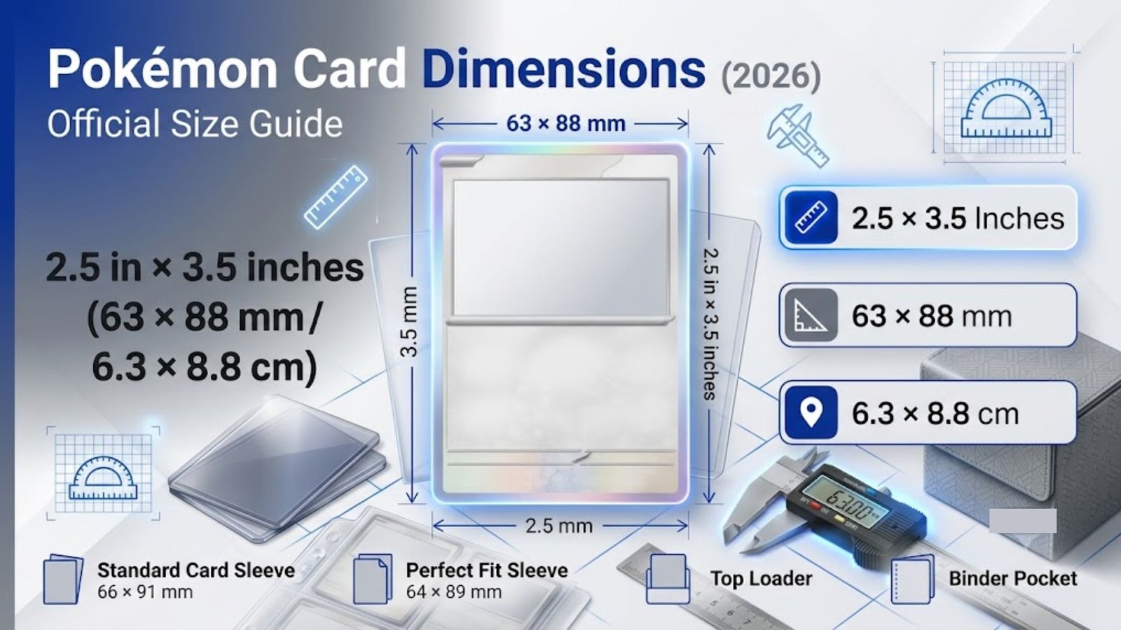 pokemon card size in inches Pokemon Card Dimensions: Exact Measurements And Comparisons